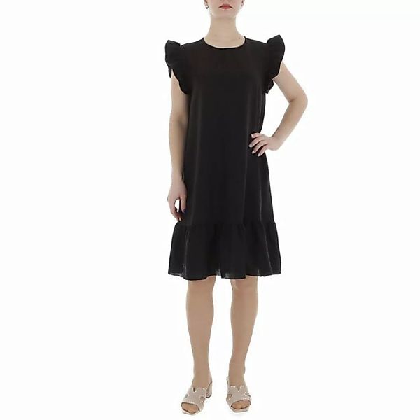 Ital-Design Sommerkleid Damen Freizeit (86164364) Rüschen Kreppoptik/gesmok günstig online kaufen
