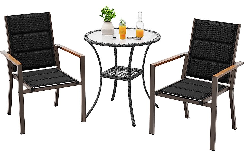 HOMALL Gartenstuhl Balkonstühle (2er Set) Stapelbare günstig online kaufen