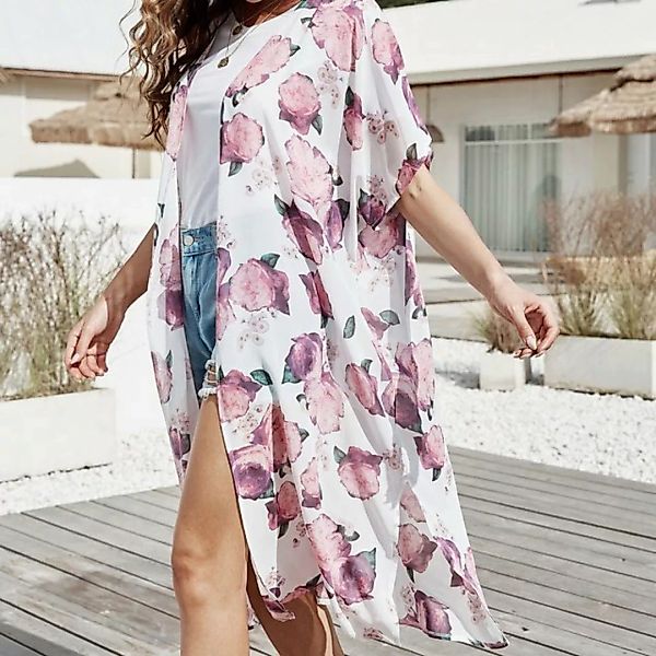 AUKUU Strandkleid Frühling und Sommer bedruckte Sonnenschutzkleidung Umhang günstig online kaufen