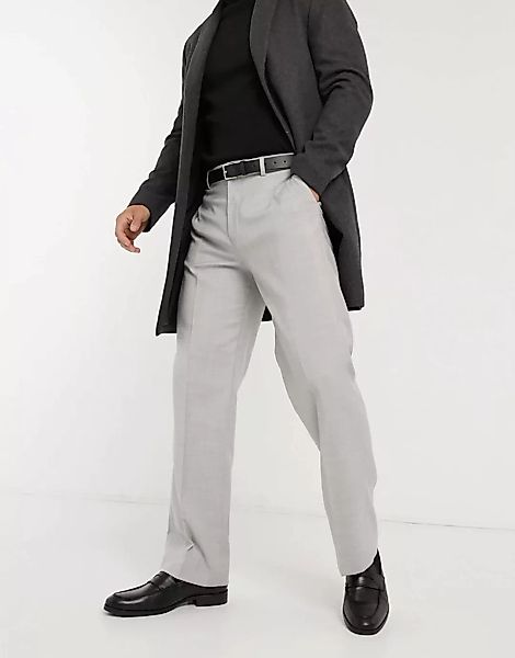 Topman – Schmal geschnittene Anzughose in Grau günstig online kaufen