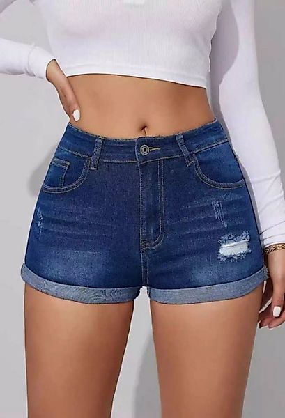 SEGUEN Jeansshorts Breaking Jeans Shorts Frauen (Mode hohe Taille Stretch d günstig online kaufen