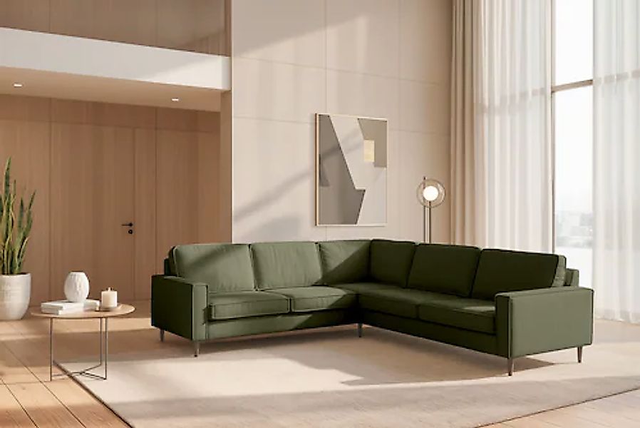 Home affaire Ecksofa »Pinto Skandi, 290 cm, Chenille, Struktur, Ottomane li günstig online kaufen