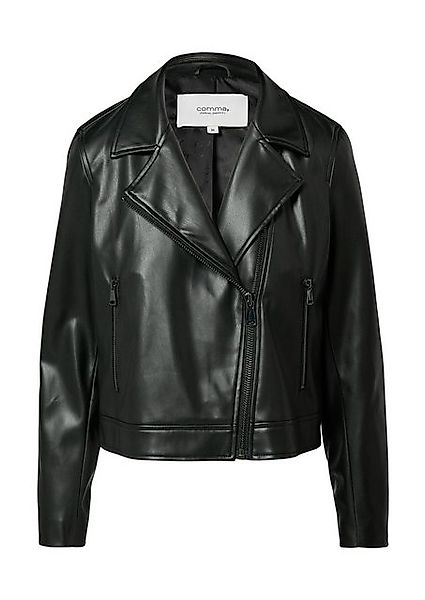 comma casual identity Blusenblazer Klassische Bikerjacke aus Lederimitat günstig online kaufen