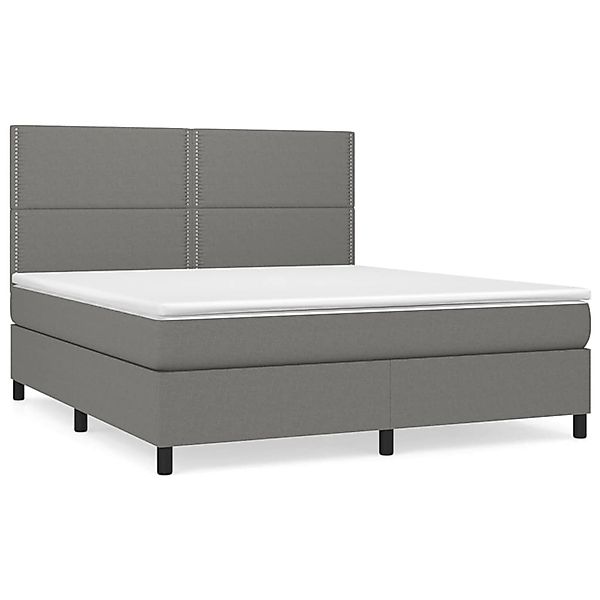 vidaXL Boxspringbett mit Matratze Dunkelgrau 160x200 cm Stoff1373237 günstig online kaufen