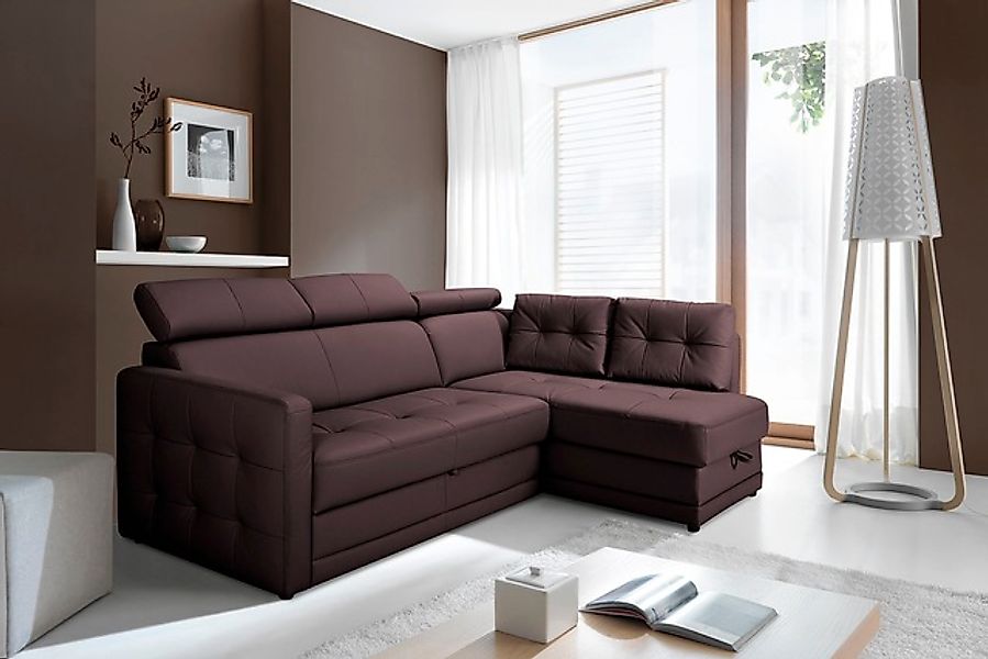 exxpo - sofa fashion Ecksofa »Arles, Federkern, zeitlos, Breite 225cm, L-Fo günstig online kaufen
