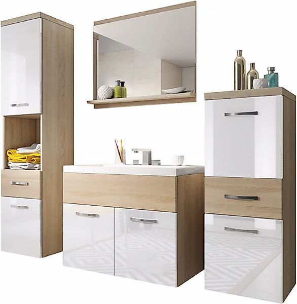 welltime Badmöbel-Set »ELDA« Komplett-Set, 5 Stk. tlg. günstig online kaufen