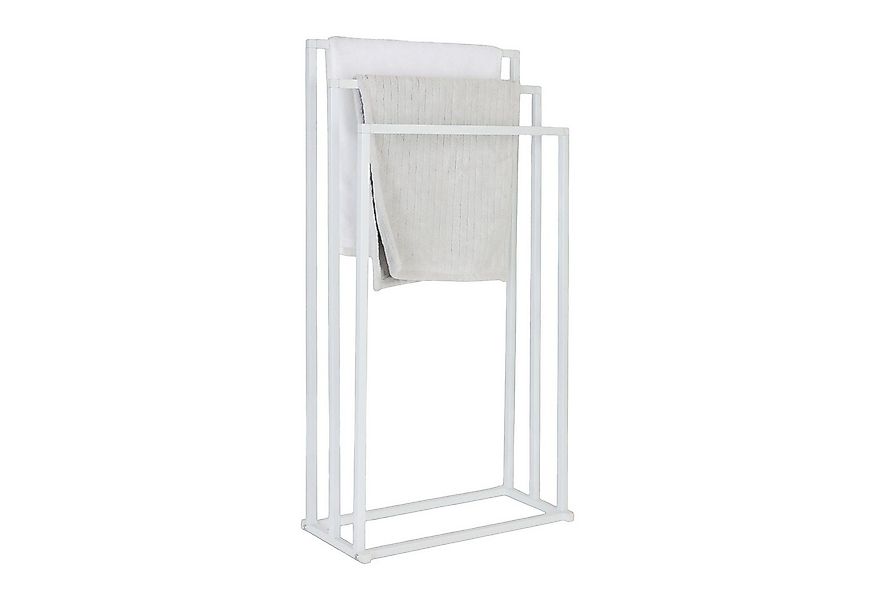 relaxdays Handtuchständer 3 Stangen Metall, weiß günstig online kaufen