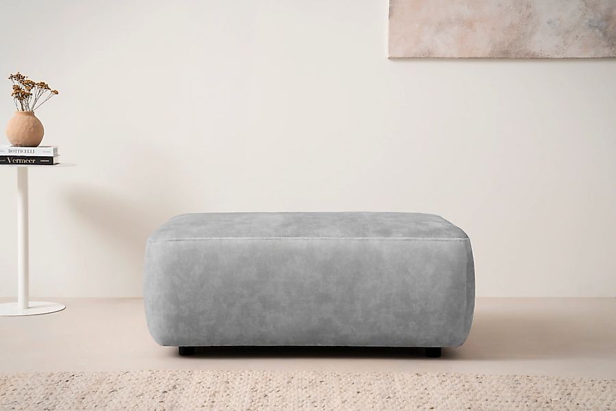 INOSIGN Polsterhocker "Torge, Hocker in Cord, Samtvelours oder Struktur", p günstig online kaufen