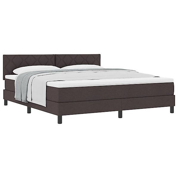 vidaXL Bett Boxspringbett mit Matratze Dunkelbraun 180x200 cm Stoff (1-tlg) günstig online kaufen