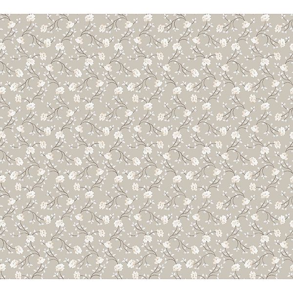 Sanders & Sanders Tapete Blumen Beige Und Weiß 53 Cm X 10 M - 640185 günstig online kaufen