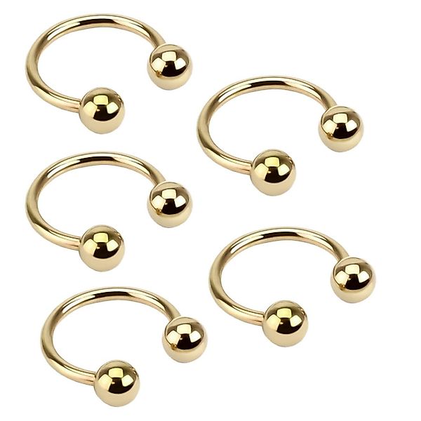 viva-adorno Nasenpiercing-Set Hufeisen Piercing Edelstahl Kugeln günstig online kaufen