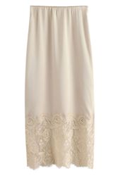 Next Midirock Satin-Midirock mit Spitzenbesatz (1-tlg) günstig online kaufen