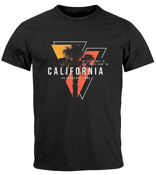 Neverless Print-Shirt Herren T-Shirt California Los Angeles Surfing Motiv S günstig online kaufen
