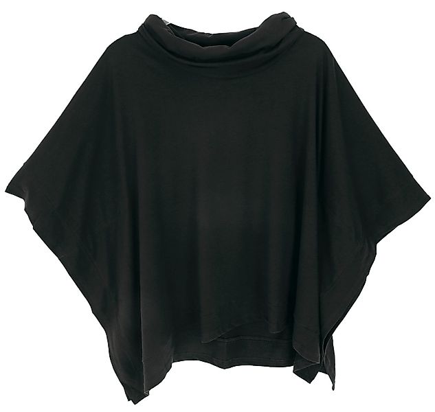 Guru-Shop Longsleeve Ponchoshirt mit Schalkragen, Plus size Shirt.. alterna günstig online kaufen
