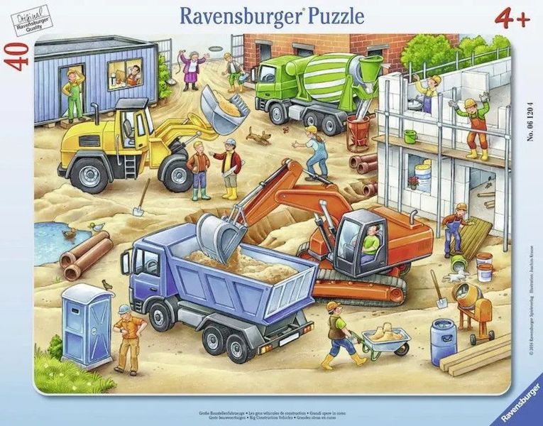 Ravensburger Puzzle Große Baustellenfahrzeuge. 30-48 Teile günstig online kaufen
