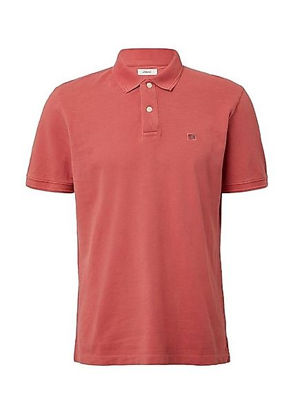 s.Oliver Kurzarmshirt Poloshirt mit kleinem Labelpatch und Flammgarnstruktu günstig online kaufen