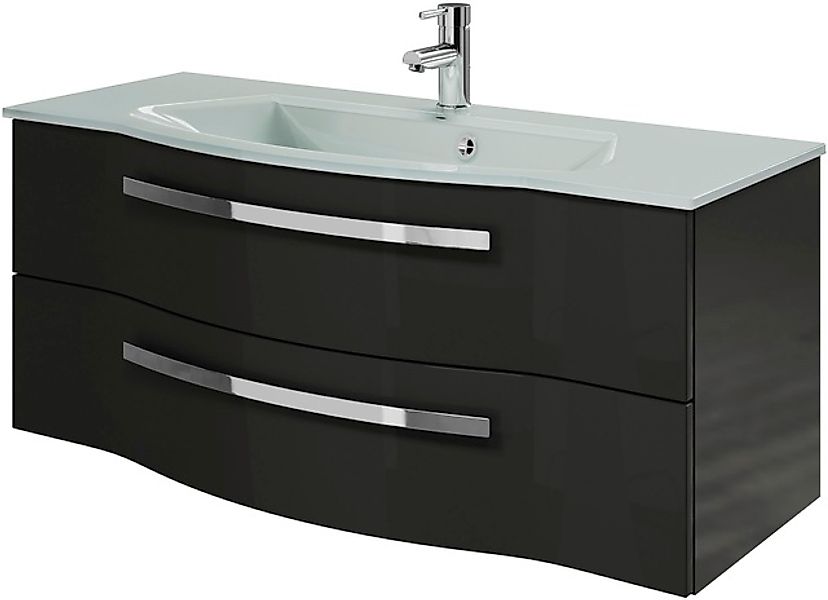Saphir Waschtisch »Serie 4005 Glas-Waschtisch mit Unterschrank, 117 cm brei günstig online kaufen