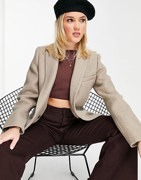 Morgan – Mantel mit Reißverschlusstaschen in Camel-Braun günstig online kaufen