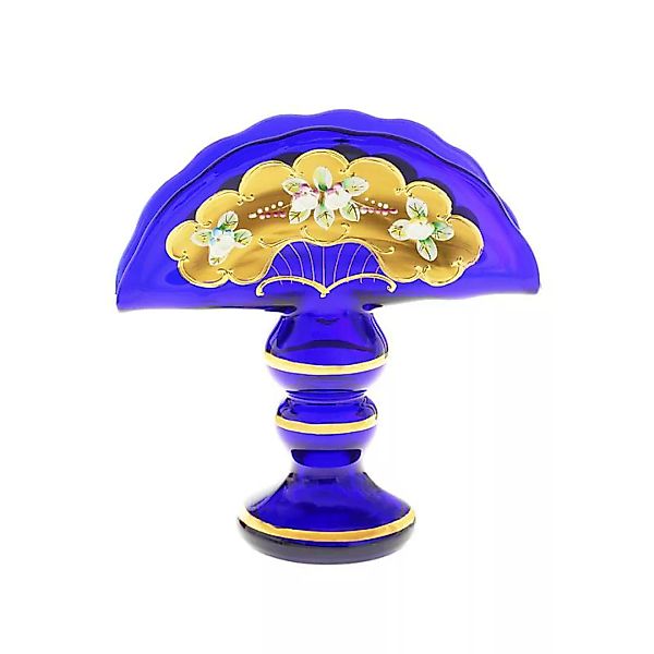 Serviettenhalter Blue Queen 21 cm, Blau/Gold, aus Glas günstig online kaufen