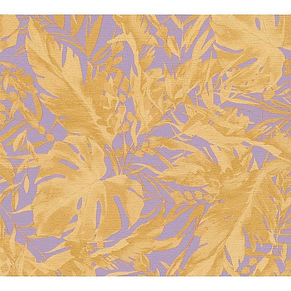 AS Creation Vliestapete Blätter 10,05 x 0,53 m Lila-Gold FSC® günstig online kaufen
