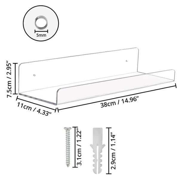 Belle Vous Wandregal 3-teiliges Acrylregal-Set, 3-tlg. günstig online kaufen