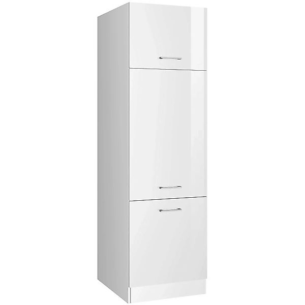Held Möbel Kühlschrankumbauschrank Mailand 60 cm Hochglanz Weiß/Weiß günstig online kaufen