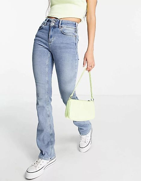 Free People – Shayla – Bootcut-Jeans in Blau mit hohem Bund günstig online kaufen
