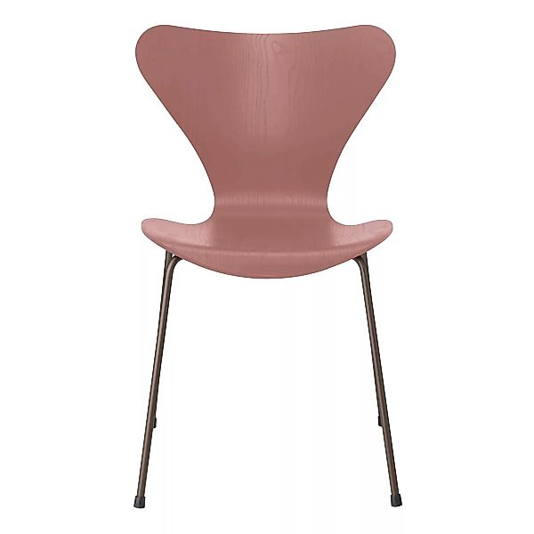 Fritz Hansen - Serie 7™ Stuhl gefärbte Esche Braun Bronze - wildrosa/Sitzfl günstig online kaufen