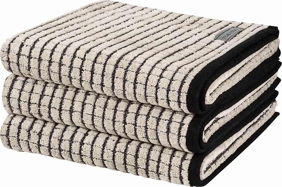 Möve Handtücher "Eden Kästchenstruktur" mit Lederetikett günstig online kaufen