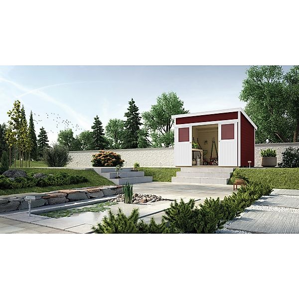 Weka Holz-Gartenhaus Turin Pultdach Lasiert 295 cm x 335 cm günstig online kaufen