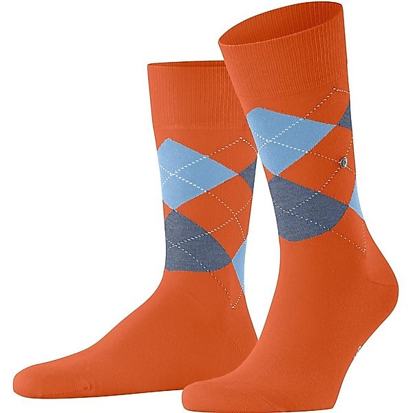 Burlington Socken Orange mit Argyle-Muster günstig online kaufen
