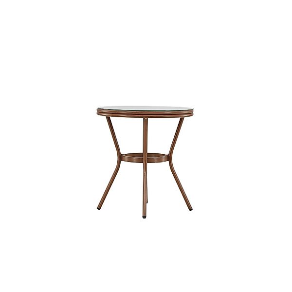 ebuy24 Loures Cafetisch Ø70 Braun günstig online kaufen