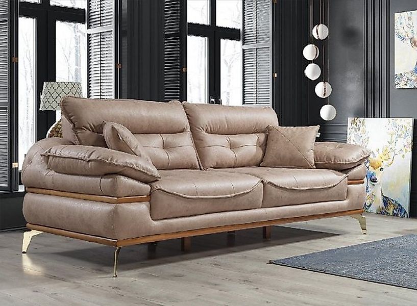 Xlmoebel 3-Sitzer Moderner Beiger Dreisitzer Luxus Wohnzimmer Möbel Sofa 3- günstig online kaufen