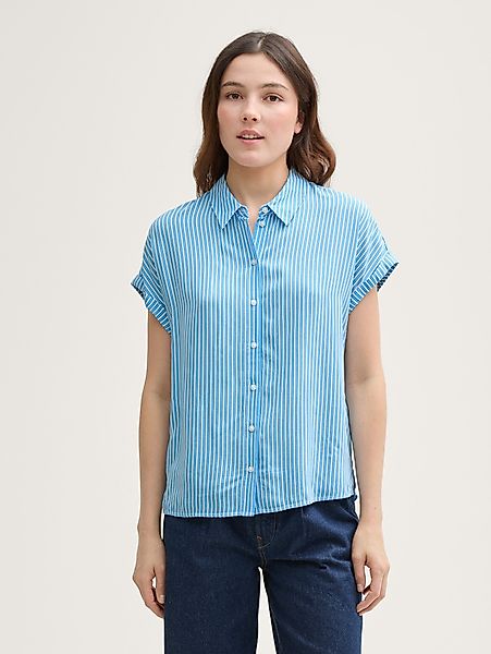 TOM TAILOR Denim Kurzarmbluse Bluse aus günstig online kaufen