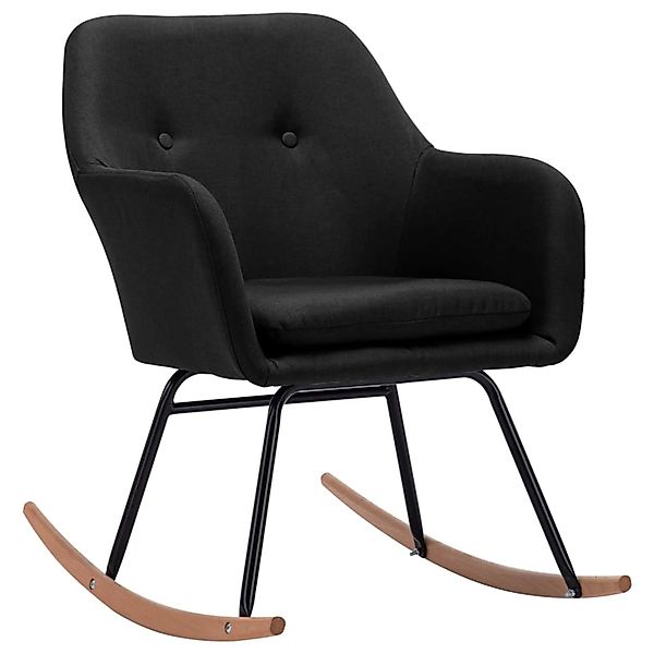 vidaXL Schaukelstuhl Schwarz Stoff Modell 1 günstig online kaufen