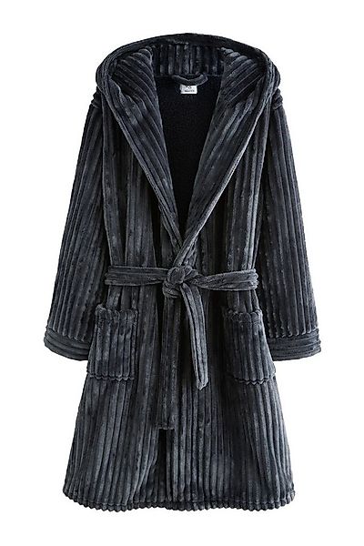 Next Herrenbademantel Morgenmantel mit gerippter Struktur, Polyester (recyc günstig online kaufen