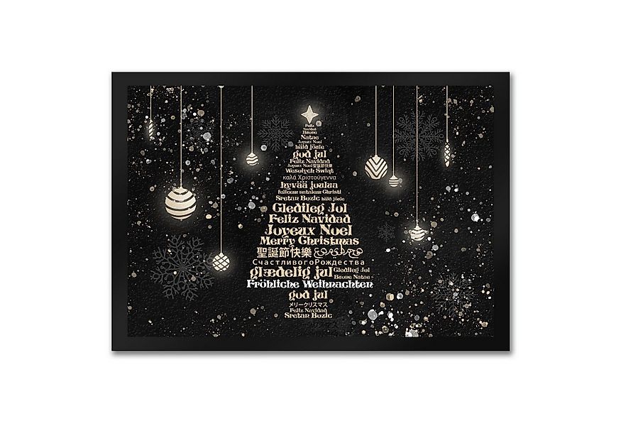 speecheese Fußmatte Fröhliche Weihnachten in verschiedenen Sprachen Fußmatt günstig online kaufen
