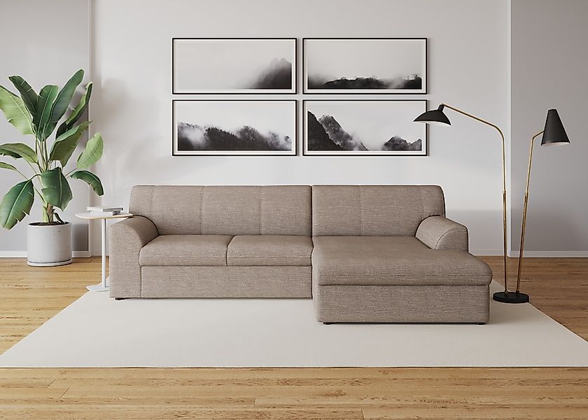 DOMO collection Ecksofa "Topper, elegant und zeitlos, kompaktes Stellmaß 24 günstig online kaufen