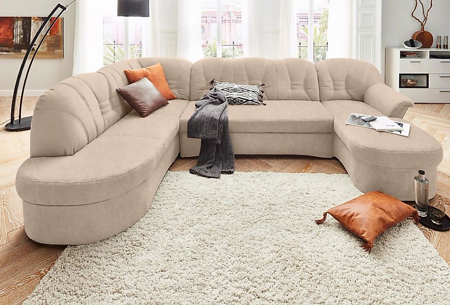 DOMO collection Wohnlandschaft "Elva, zeitlose Formensprache, elegante Rück günstig online kaufen