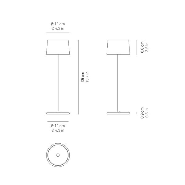 Zafferano LED Tischleuchte Olivia Pro, kabellos, günstig online kaufen