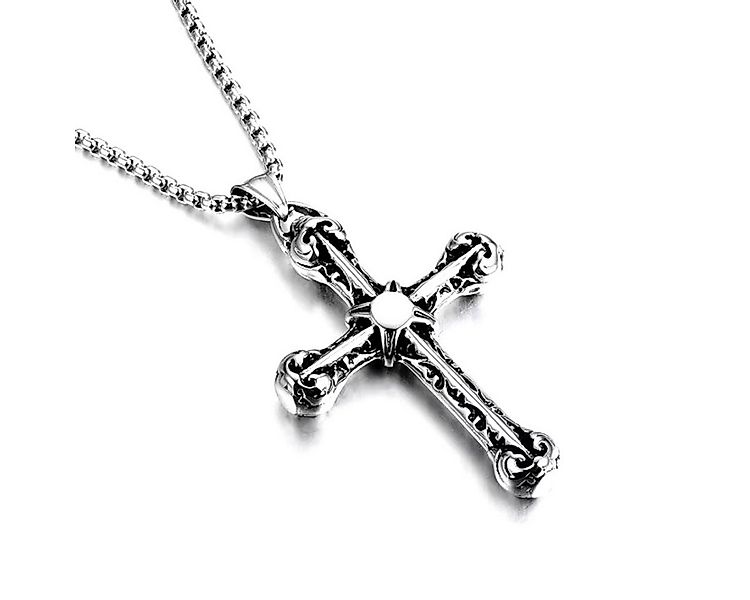 ELLAWIL Kreuzkette Edelstahlkette Kette mit Kreuz Anhänger Halskette Kreuzs günstig online kaufen