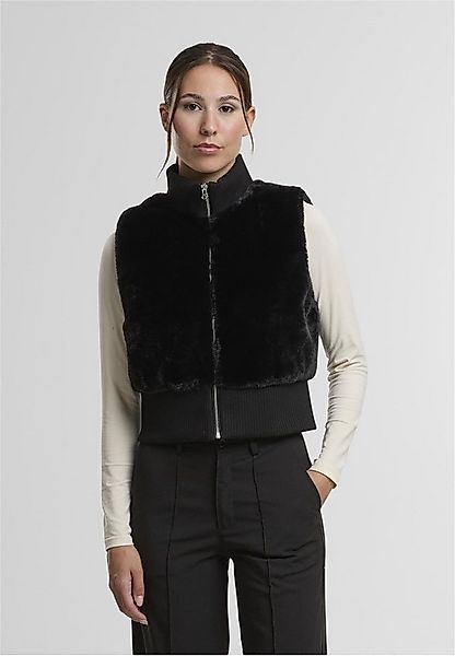 URBAN CLASSICS Sweatweste Ladies Cropped Faux Fur Vest günstig online kaufen