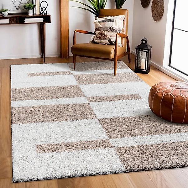 Sanat Hochflor-Teppich "Milano 1254" rechteckig 30 mm Höhe Hochflor, Wohnzi günstig online kaufen