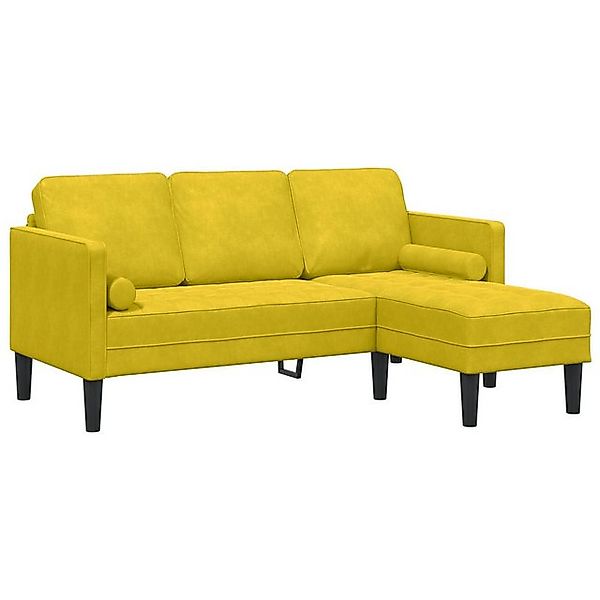 vidaXL Sofa Sofas Gelb Leinenstoff, Holzbeine Standard, 1 Teile günstig online kaufen