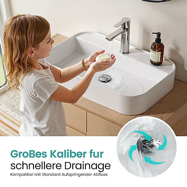 EMKE Aufsatzwaschbecken Rechteckiger Aufsatzwaschtisch Hänge Waschbecken günstig online kaufen