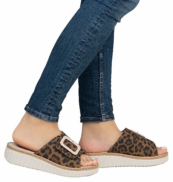 Rieker Pantolette, Sommerschuh, Strandschuh, Urlaubschuh, Hausschuh mit Kle günstig online kaufen