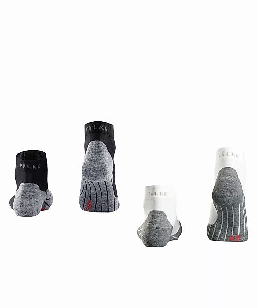 FALKE RU4 Short 2-Pack Herren Socken, 46-48, Mehrfarbig, Baumwolle, 15931-0 günstig online kaufen