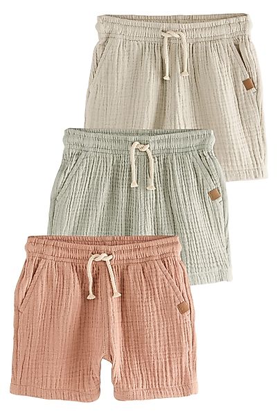 Next Shorts Weiche, strukturierte Baumwoll-Shorts, 3er-Pack günstig online kaufen