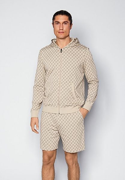 JOOP! Sweatjacke mit Cornflower-Print allover und Kapuze günstig online kaufen