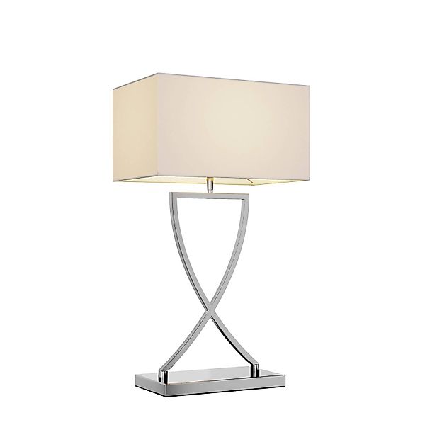 Lucande Tischlampe Evaine 9624549 Modern in Weiß aus Metall 1-flammig E27 W günstig online kaufen